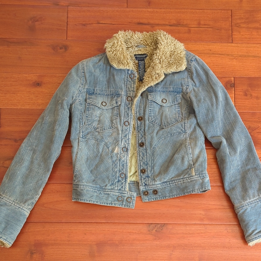 American Eagle Outfitters Tan Faux Fur Jacket